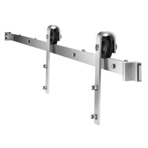 6.6FT Sliding Barn Door Hardware Kit For Single Sliding Barn Door Silver - Image 1