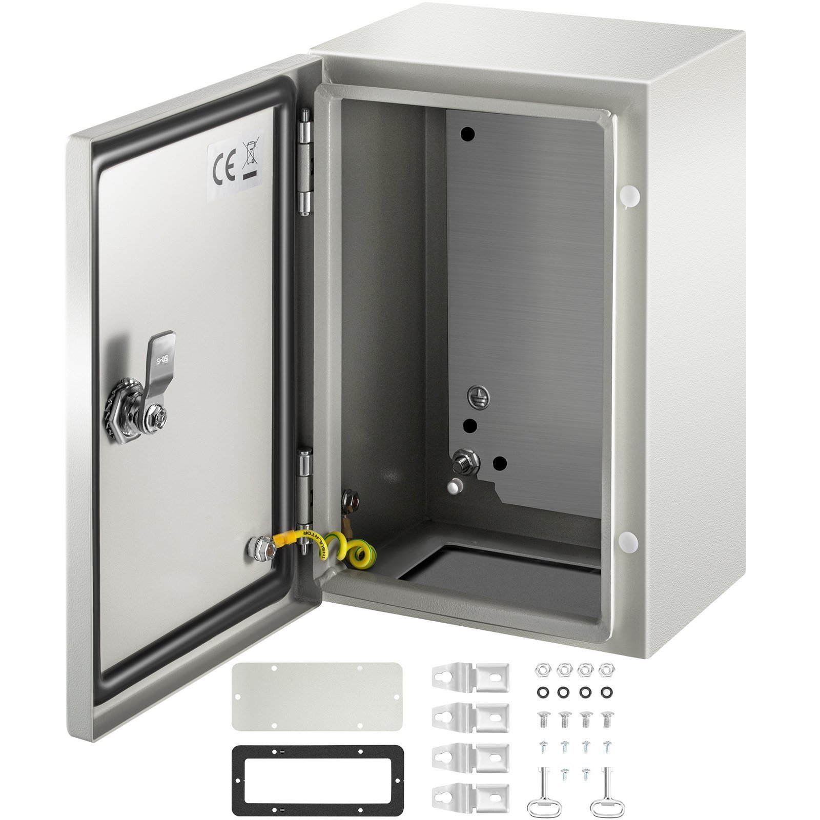 NEMA Steel Enclosure ,12 X 8 X 6'' NEMA 4X Steel Electrical Box, IP66 Waterproof & Dustproof, Outdoor/Indoor Electrical Junction Box, With Mounting Plate - Image 1