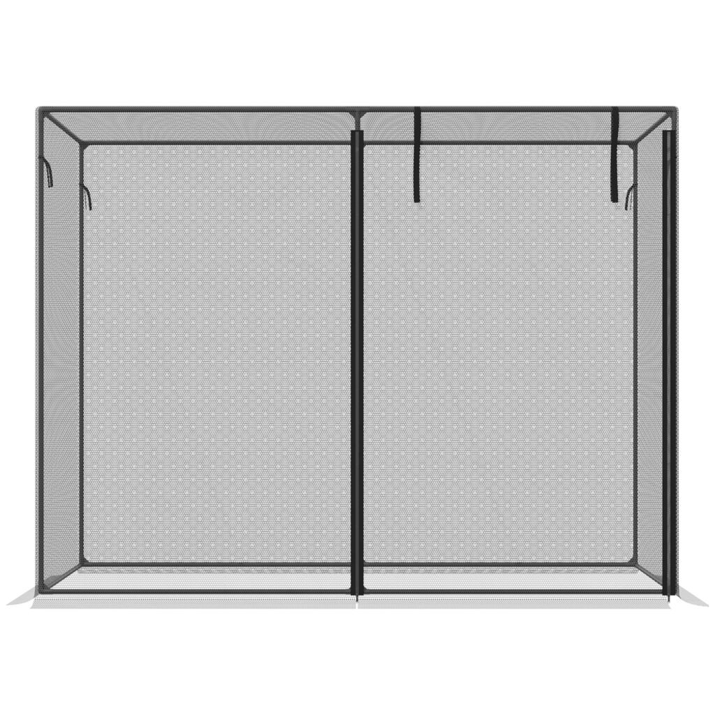 6 x 3ft Crop Cages for Garden, Plant Protectors from Animals, Storage Bag and 6 Ground Stakes, Black