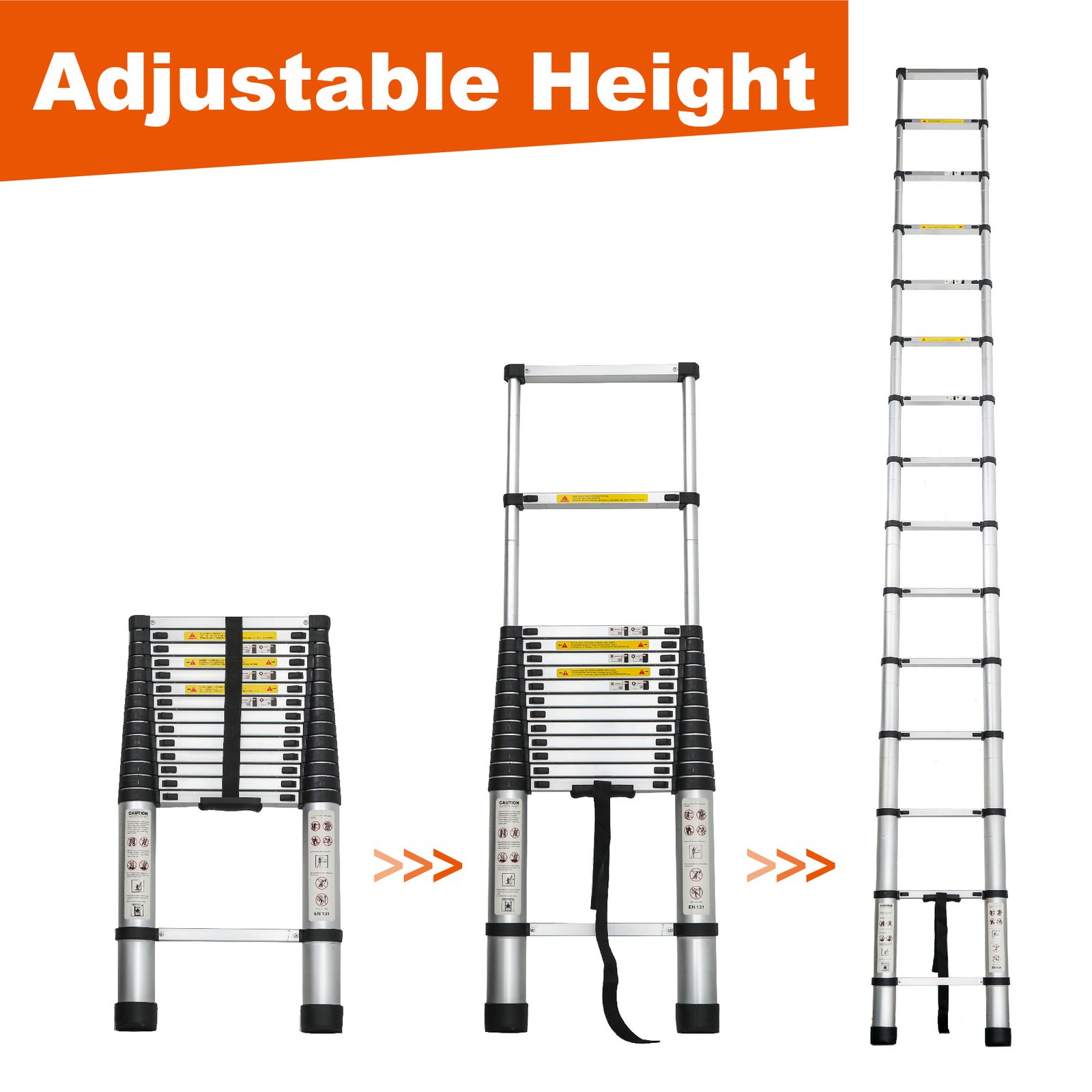 Aluminum Telescoping Ladder For Outdoor Work - Image 1