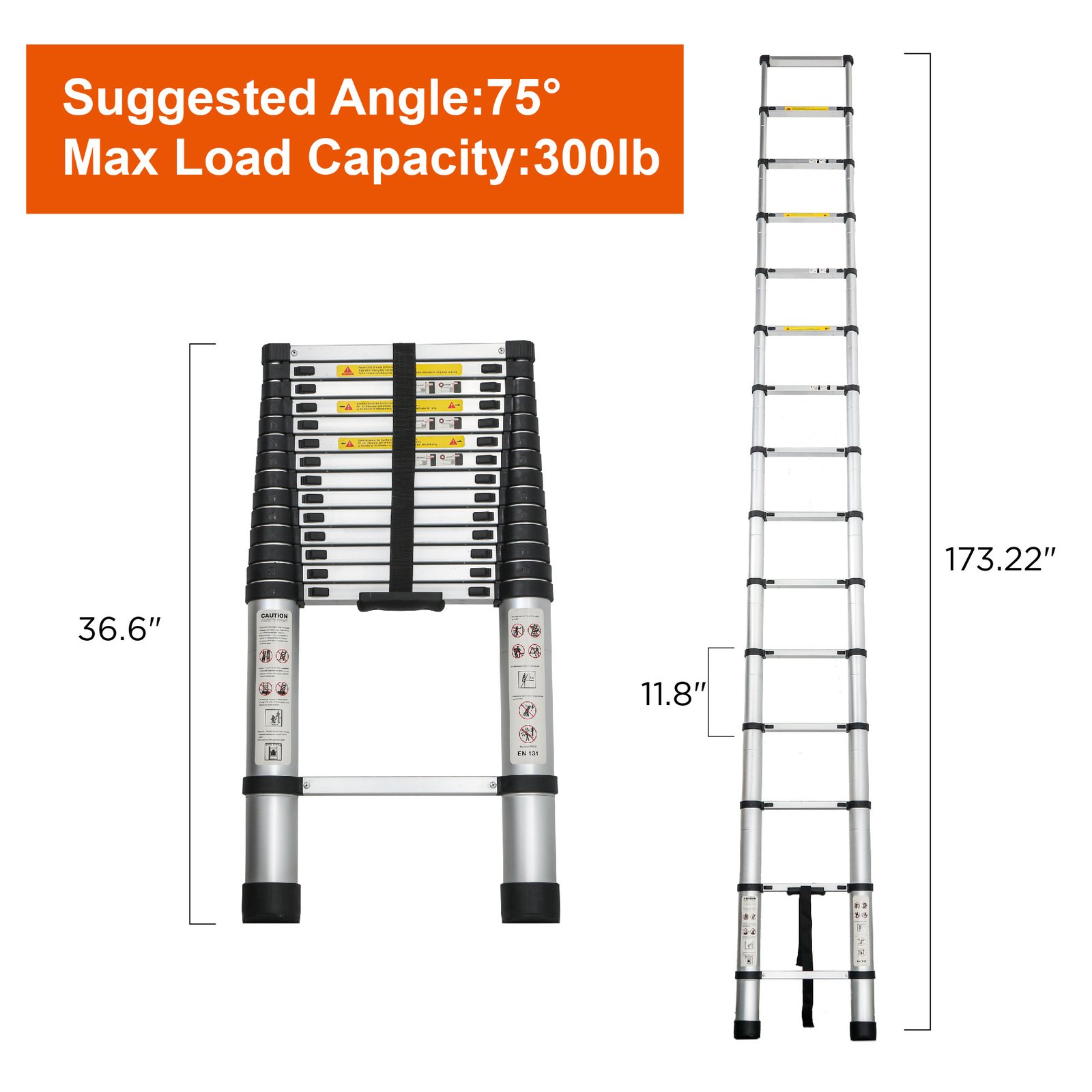Aluminum Telescoping Ladder For Outdoor Work - Image 8