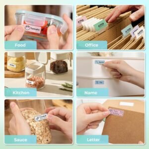 Genuine Label Maker Tape Standard Laminated Thermal Label Tape Replacement, For Home Office Labels Roll White - Image 4