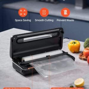 7-in-1 Vacuum Sealer Machine Fast-Compact Automatic Food Saver 120W Bags & Roll - Image 2
