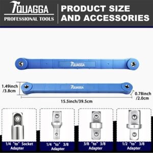 Offset Extension Wrench, Impact Grade Square Drive Adapters For Hard To Reach Fasteners In Tight Spaces 3 Piece Set - Image 9