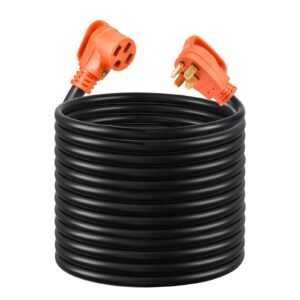 100 FT 50A RV Extension Cord STW 6/3 +8/1 Gauge Wire NEMA 14-50P NEMA 14-50R ETL - Image 1