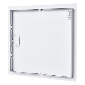 Access Panel For Drywall, 13.3 X 13.3 In Galvanized Steel Access Door, Easy Install Hinged Service Panel With Screwdriver Latch, For Ceiling Plumbing Electrical, 12.4 X 12.4 In Cutout Size White - Image 1