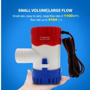 1100GPH 12V Electric Marine Submersible Bilge Sump Water For Boat 3  4Hose - Image 3