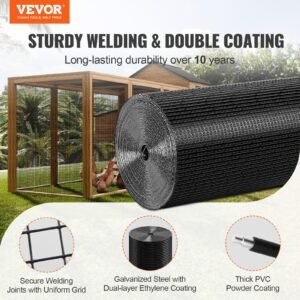 Hardware Cloth, 24'' X 100' Galvanized Wire Mesh Roll, 19 Gauge Chicken Wire Fence Roll, Vinyl Coating Metal Wire Mesh For Chicken Coop Barrier, Rabbit Snake Fences, Poultry Enclosures - Image 6