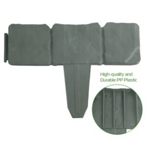 20 Pieces Of Pebble Effect Plastic Garden Lawn Edge Decorative Strip - Image 2