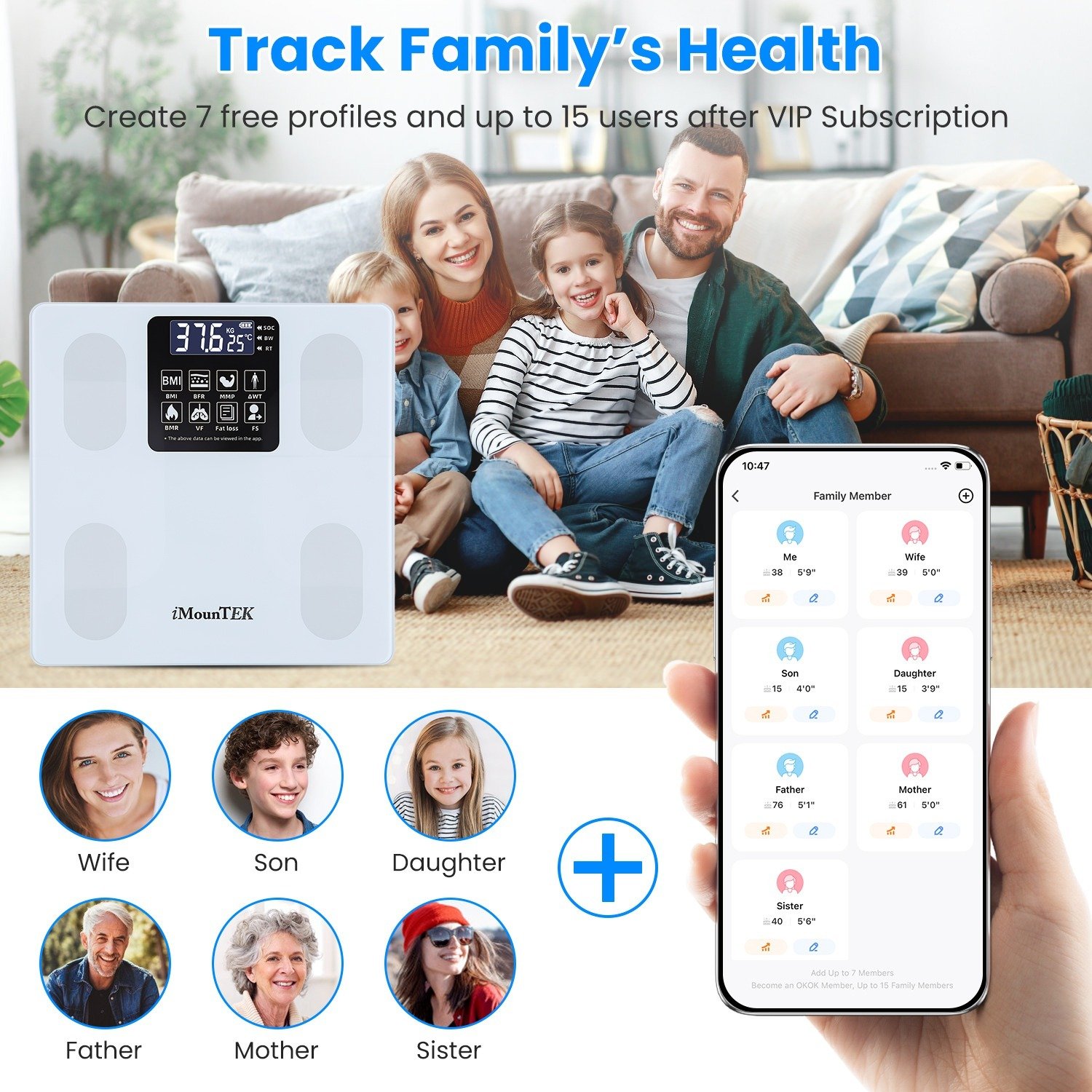 Smart Digital Scale For Body Weight High Accuracy BMI Weight Scale Full Body Composition Analysis Sync With APP 4mm Tempered Glass 397LBS Capacity LCD Display - Image 8