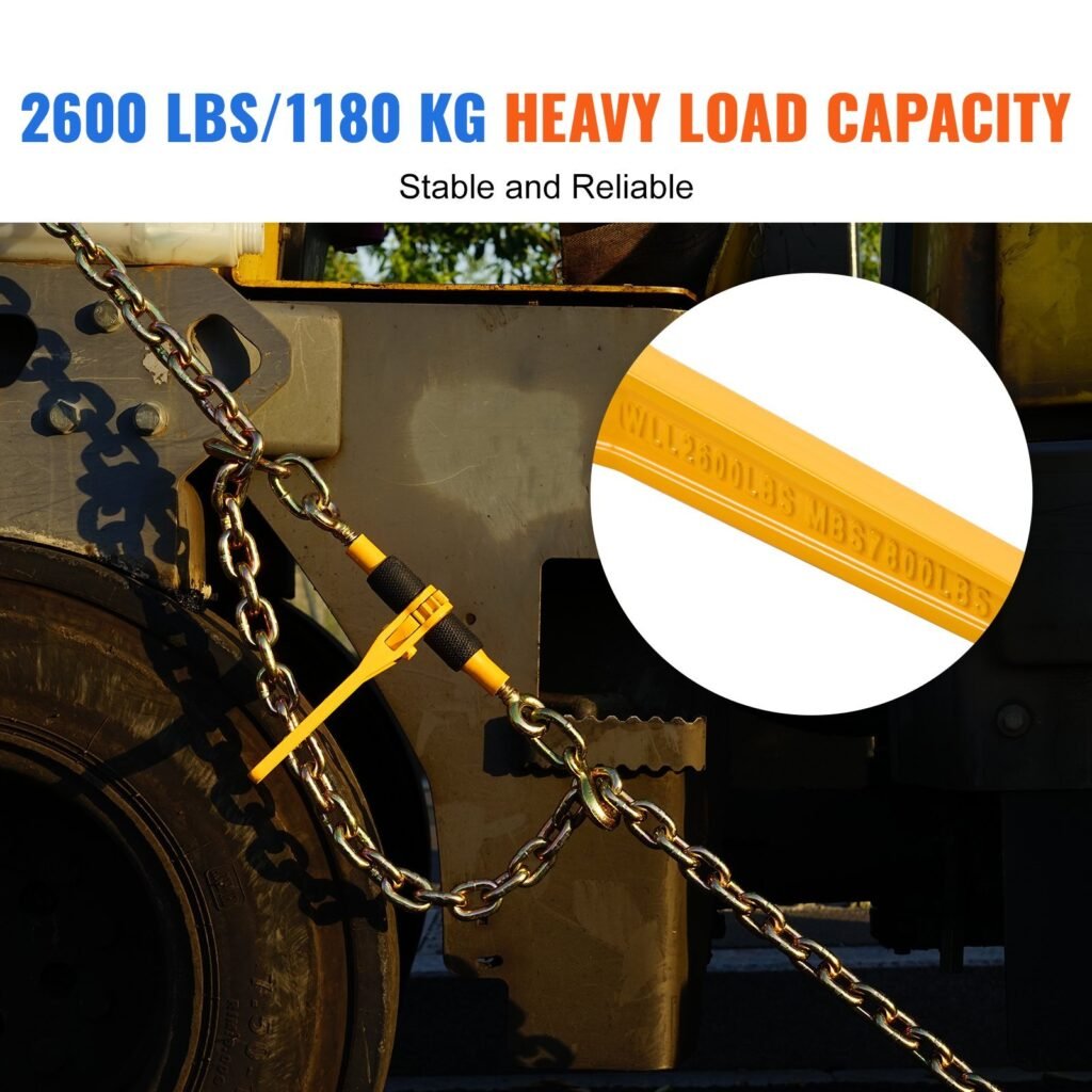 Chain Binder Ratchet Load Binder 1/4'-5/16' 2600 Lbs For Tie Down 4 Pack