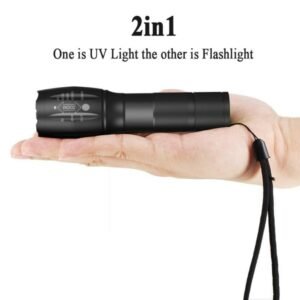 (2 Pack) 2 IN 1 LED Flashlight UV + White Zoomable LED Flashlight Detection Lamp(TK/TMEU For Self-pickup) - Image 4