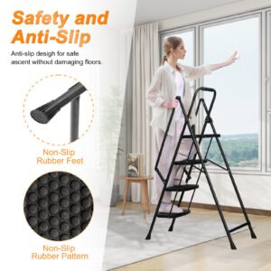 Multi-Purpose Step Ladder With Sturdy Frame For Easy Storage - Image 7