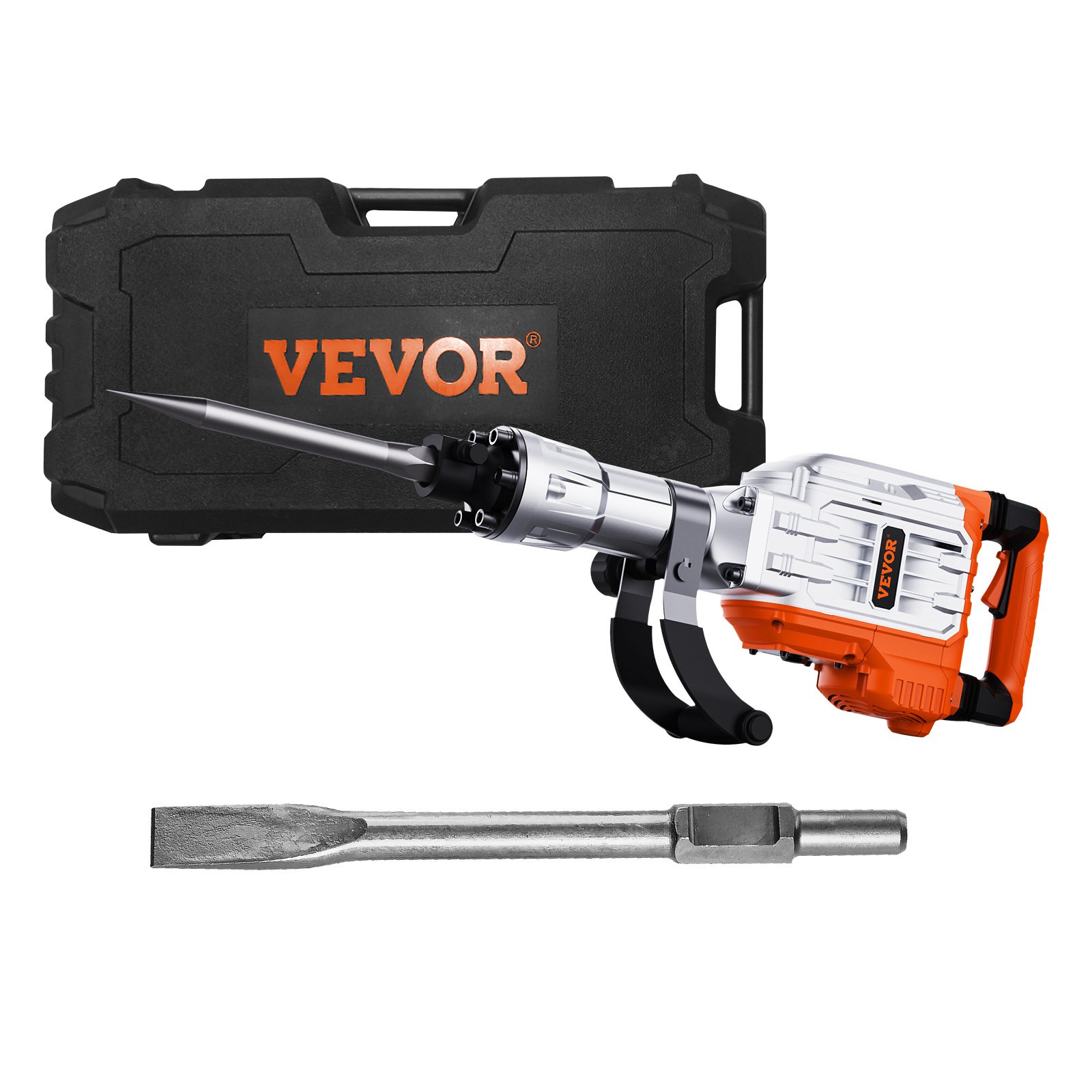 VEVOR Demolition Jack Hammer Concrete Breaker 3500W Electric Hammer 2 Chisel Bits - Image 9