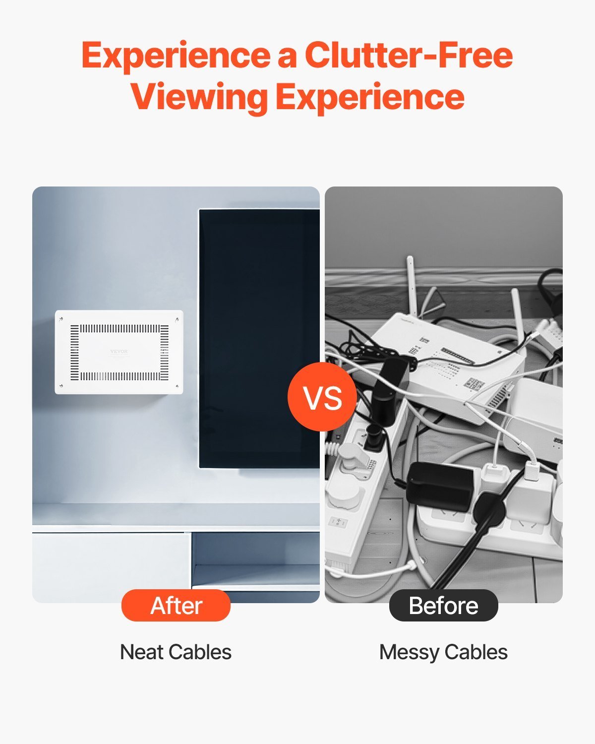 Structured Media Enclosure 9 In Recessed In-Wall TV Media Box With Cover - Image 2
