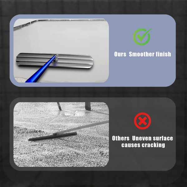 Bull Float Concrete Tools,48inx8in Magnesium Aluminum Alloy Concrete Float With 4 Combinable Handles,Concrete Bull Float With Carrying Toolbox,Trowel,Concrete Bull Float Kit For Concrete Finishing