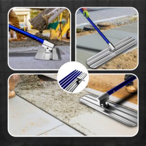 Bull Float Concrete Tools,48inx8in Magnesium Aluminum Alloy Concrete Float With 4 Combinable Handles,Concrete Bull Float With Carrying Toolbox,Trowel,Concrete Bull Float Kit For Concrete Finishing - Image 2