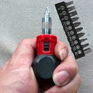 Mini Multifunctional Scraper Screwdriver Set,Reversible Steel Connector With Quick Action And Variety Of Pins, Durable Hand Tool Kit - Image 1