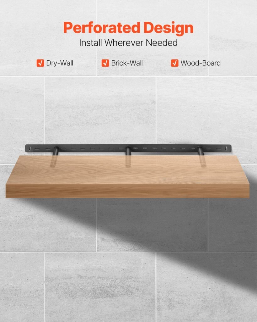 1 Pack Shelf Bracket 34 Inch / 863.6 Mm Heavy Duty Floating Shelf Bracket