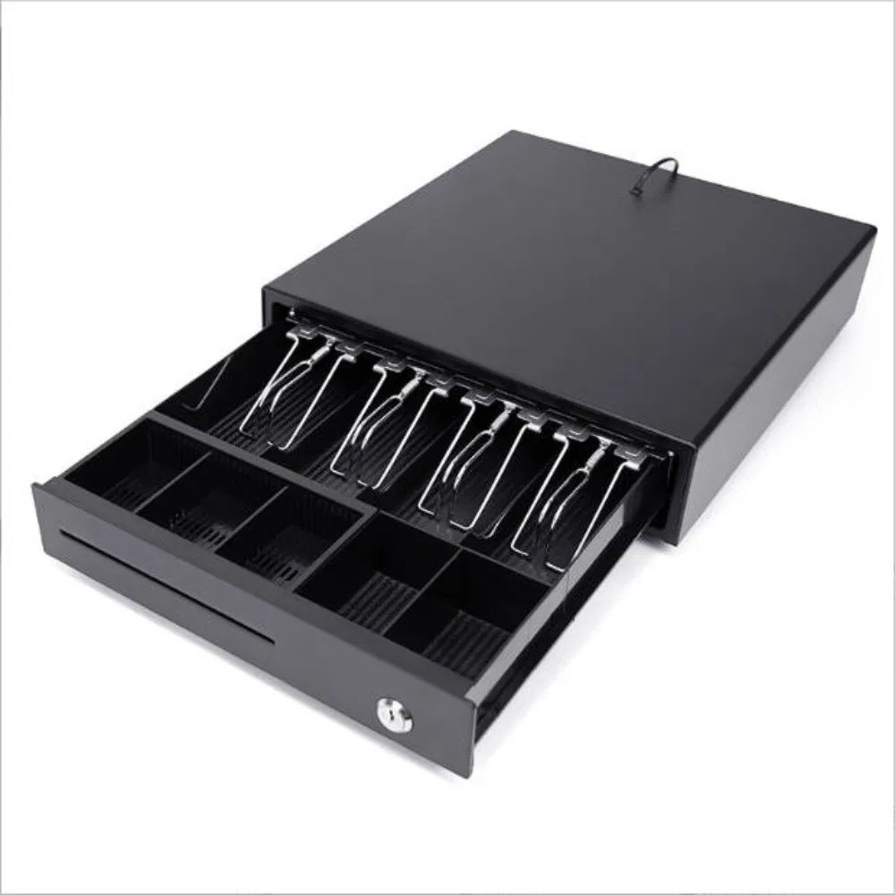 Electrically Opening Cash Drawer, Space-Saving Money Drawer With Coin & Banknote   Tray