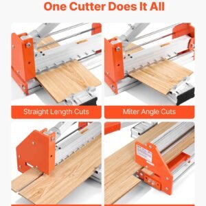 12 Inch Vinyl Floor Cutter, 12mm Thick Laminate Flooring Cutter With Upgraded Labor-Saving Aluminum-Alloy Lever, Telescoping Support Plate, Cuts Certain Engineered Wood, LVT, VCT, SPC, LVP, WPC - Image 4