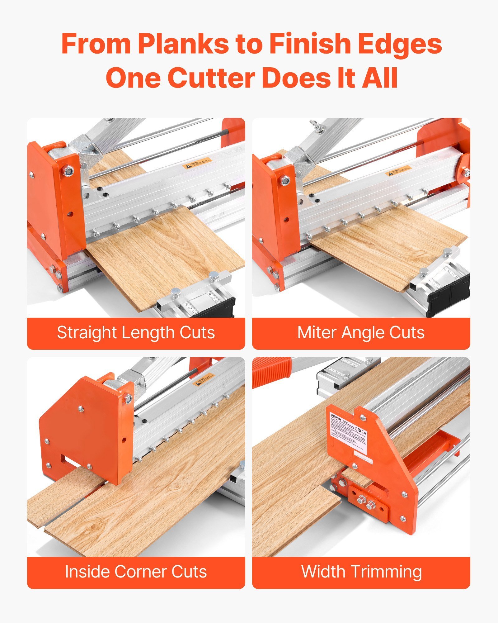 12 Inch Vinyl Floor Cutter, 12mm Thick Laminate Flooring Cutter With Upgraded Labor-Saving Aluminum-Alloy Lever, Telescoping Support Plate, Cuts Certain Engineered Wood, LVT, VCT, SPC, LVP, WPC - Image 4