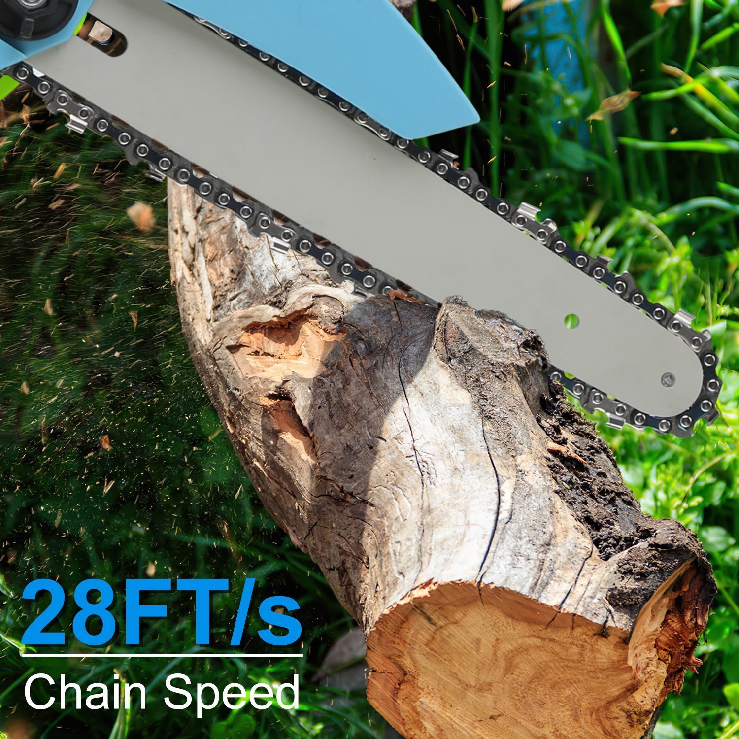1Set Electric Mini Chainsaw Portable Handheld Cordless Small Chain Saw Battery Powered With 2Pcs 1200mAh Rechargeable Batteries 8in Chains Gloves Goggles For Pruning Trees Wood Cutting - Image 10