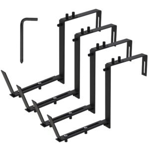 4Pcs Adjustable Planter Box Brackets Flower Box Holders Window Boxes Planters Hooks No Drill Railing Planter Mounts For Windowsills Garden Fences Balcony - Image 6