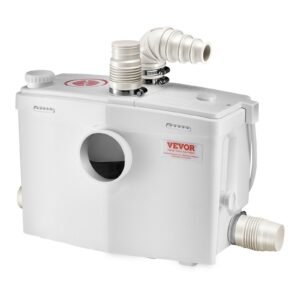 Macerator Pump 1200W 48 GPM Flow 33 Ft Head Lift Pump For Toilet Basement Sink - Image 1