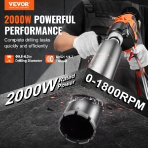 Core Drill Machine 0.8-6.3in Dia 2000W Handheld Core Drill Rig For Mixing - Image 5