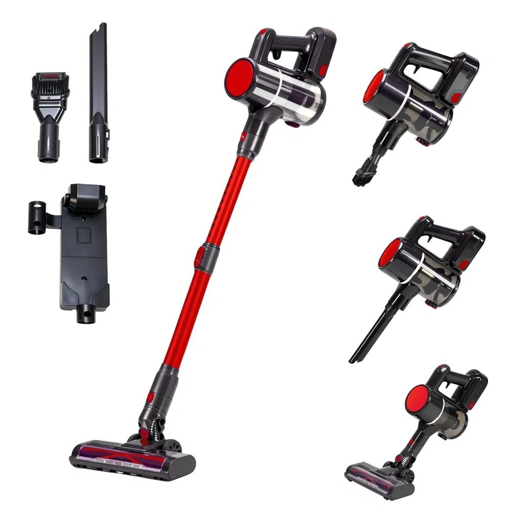 Cordless Vacuum Cleaner, Lightweight Stick Vacuum Household Anti-tangling And LED Light, Powerful Rechargeable Wireless Vacuum Cleaner