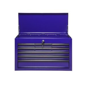 Heavy Duty Metal Tool Box, 24-inch, Portable Metal Tool Box with 9 Drawers, Small Tool Chest with EVA Liners, Ball Bearing Slide Drawers Locking & Powder Coated Finish, Multi-Function Tool Organizer - Image 6