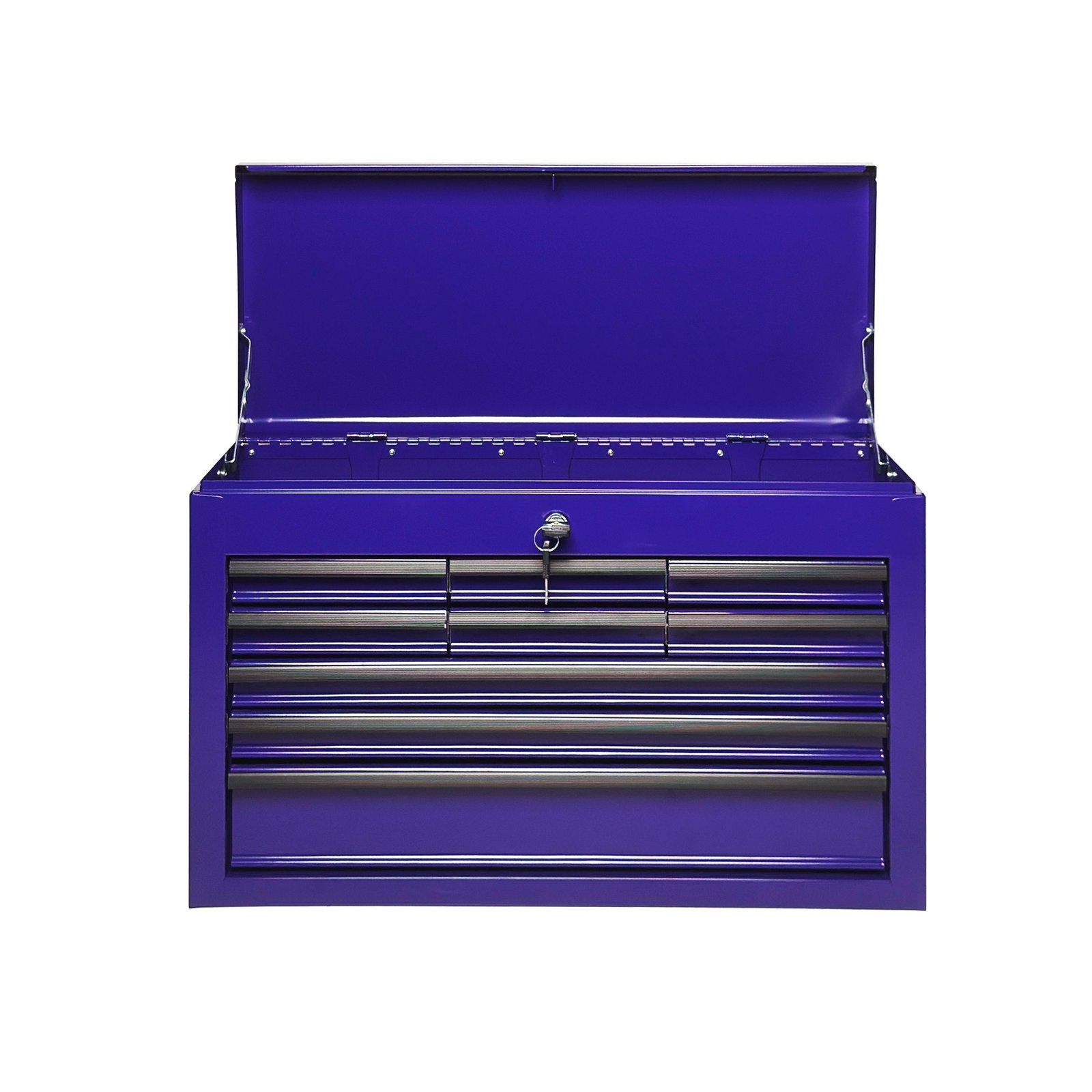 Heavy Duty Metal Tool Box, 24-inch, Portable Metal Tool Box with 9 Drawers, Small Tool Chest with EVA Liners, Ball Bearing Slide Drawers Locking & Powder Coated Finish, Multi-Function Tool Organizer - Image 6