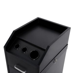 16mm Particle Board, ABS Tray,, Black Hair Salon Tool Cart - Image 7