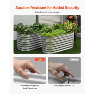 Metal Raised Garden Bed, 4 X 2 X 2 Ft Oval Outdoor Galvanized Planter Garden Box, Open Bottom Design, Large Planter Raised Bed For Growing Vegetables, Flowers, And Succulents, Galvanized Color - Image 2