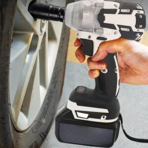1000Nm 1-2in  Electric Cordless Impact Wrench Drill Gun - 2 Battery Ratchet Driver - Image 2