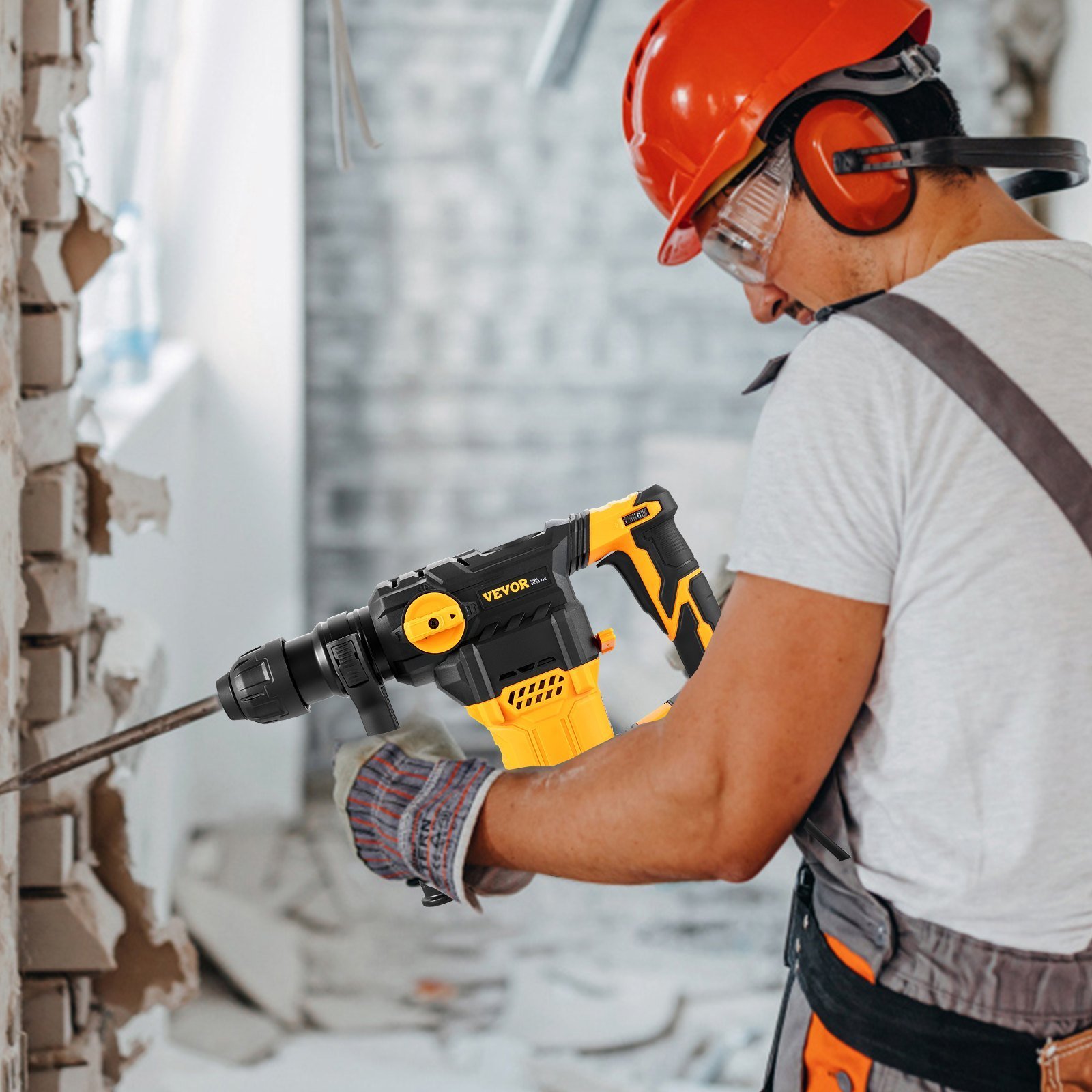 Rotary Hammer Drill Corded Drills 1-1'4' 4 Modes SDS-Plus Chipping Hammers - Image 3