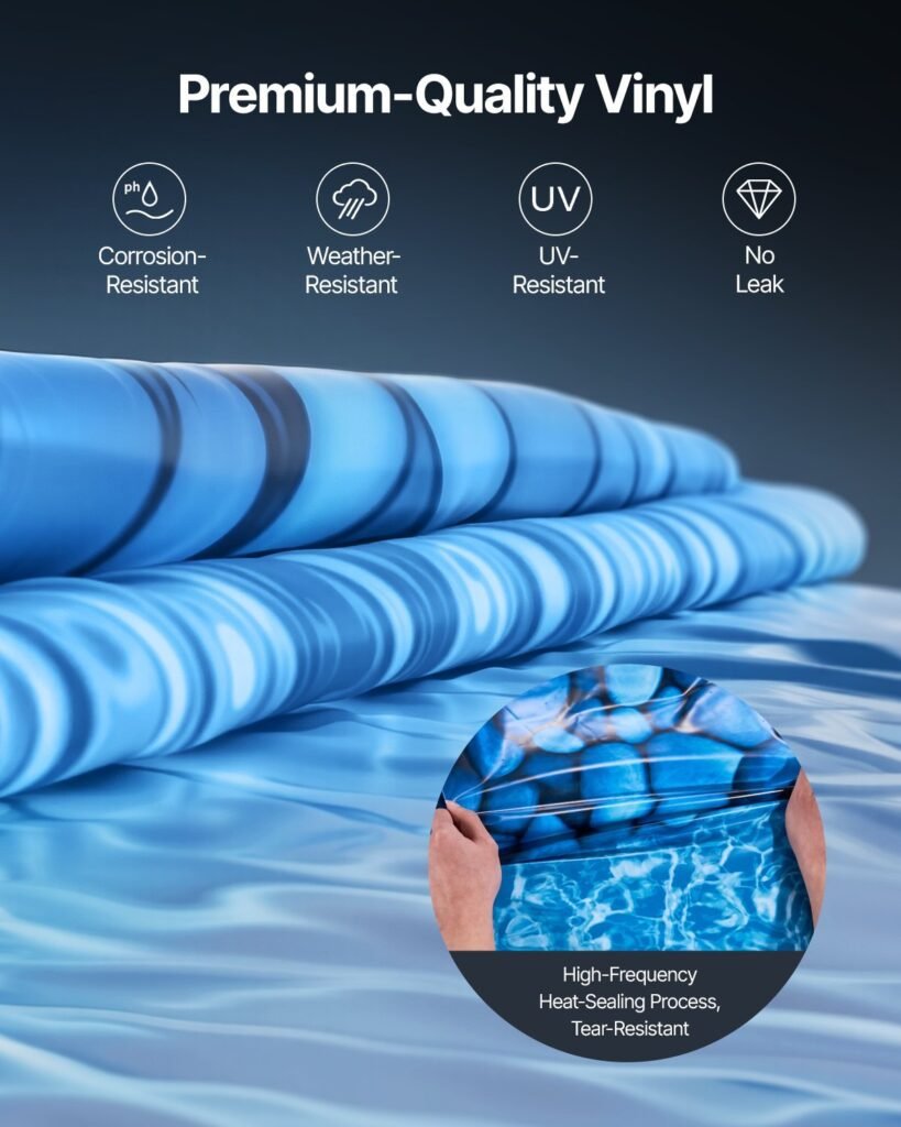 Round Pool Liner 24ft Unibead Style Pool Liner 52in Wall Height Durable