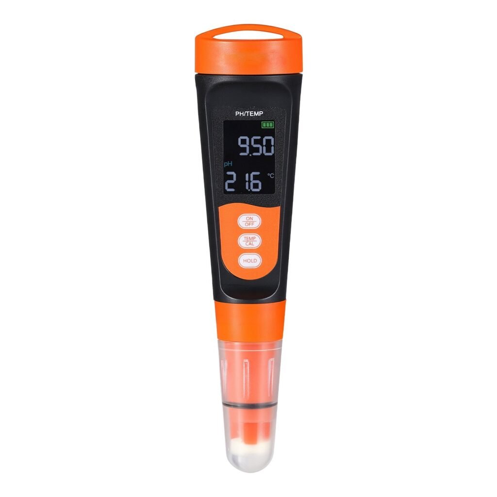PH Meter, 0-14 PH Range, IP68 Waterproof Probe, Pocket Tester Kit With Calibration Powder Packets, VA Display Screen, For Drinking Water, Hydroponics, And Aquarium Water Quality Testing