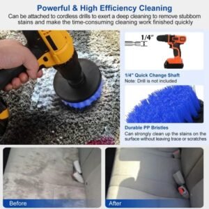 3Pcs/Set Drill Brush Power Scrubber Cleaning Brush For Car Carpet Wall Tile Tub Cleaner Combo - Image 2