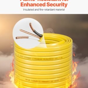 NM-B Wire 14AWG'2C Copper Core Cable 50 Ft Electrical Wire With Ground - Image 3