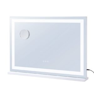 Lighted Makeup Mirror 3 Color Vanity W/ USB Desktop Wall-mount 31.5x21.7in - Image 1