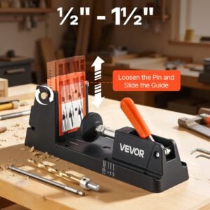 Pocket Hole Jig Kit, 1/2" To 1-1/2" Adjustable, Lightweight Jig Pocket Hole System With Dust Collection Adapter, Detachable Guide Block, Drill Bit, Stop Collar, Easy Adjusting, For Woodworking - Image 4