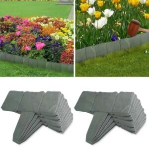 20 Pieces Of Pebble Effect Plastic Garden Lawn Edge Decorative Strip - Image 6