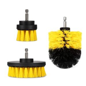 3Pcs Per Set Drill Brush Power Scrubber Cleaning Brush For Car Carpet Wall Tile Tub Cleaner Combo Brush Only - Image 13
