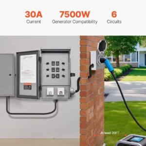 Manual Transfer Switch 30A Generator Transfer Switch Kit NEMA 3R 7500W 120/240V - Image 5