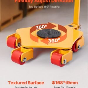 Machine Skate 8800 Lbs Machinery Moving Skate With Handle 360° Rotation - Image 5
