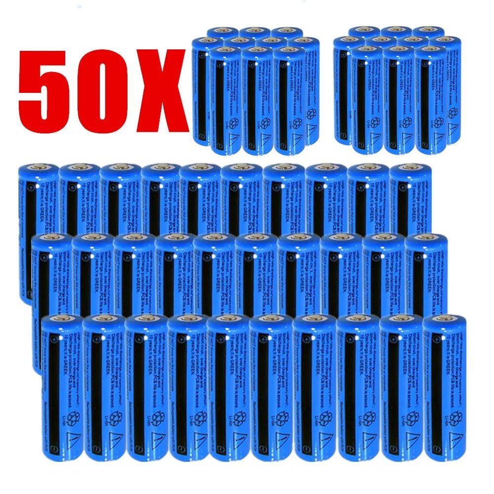 2PCS&4PCS&10PCS&50PCS&100PCS Rechargeable Battery 3000mAH 3.7V Li-ion BRC 11.1 Power Batteries For Flashlight Laser Headlamp