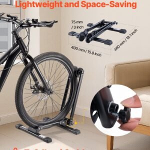 Foldable Bike Rack For 20 To 29 Inch Mountain & Road Bikes Storage Stand 2 Pack - Image 2