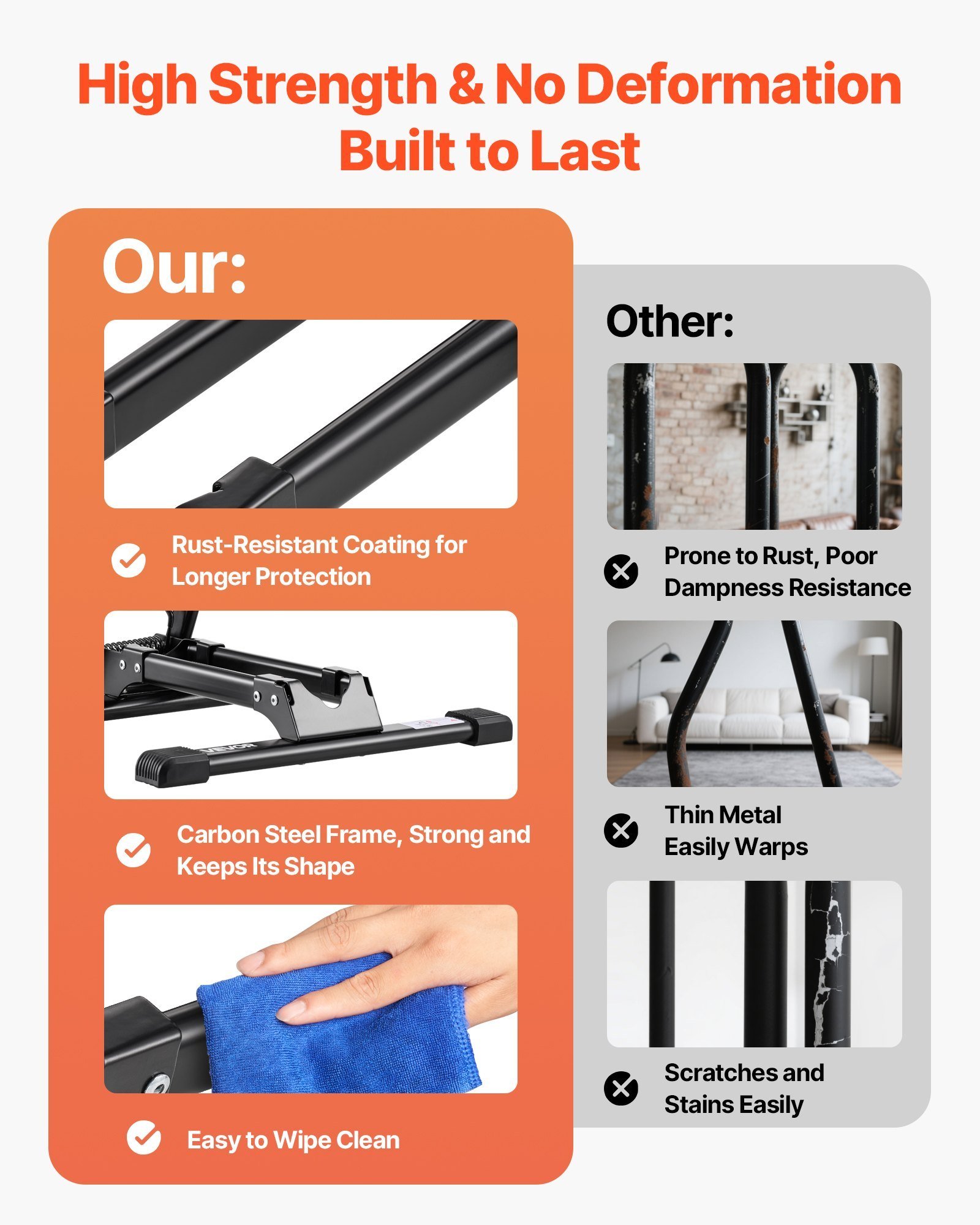 Foldable Bike Rack For 20 To 29 Inch Mountain & Road Bikes Storage Stand 2 Pack - Image 3